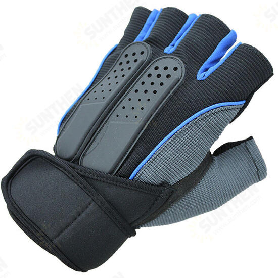 1 Pair Anti-slip Half Fingers Gloves Outdoor Riding Fitness Sports Exercise Training Gym Gloves