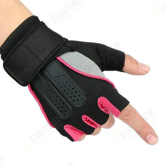 1 Pair Anti-slip Half Fingers Gloves Outdoor Riding Fitness Sports Exercise Training Gym Gloves