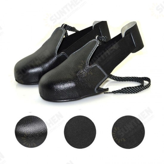 1 Pair Real Leather Men Women Safety Shoe Covers Wearproof Anti-slip Security Shoe Toes Protection Cover