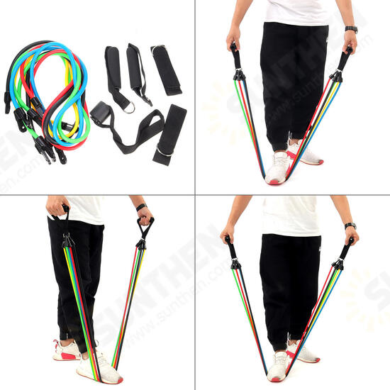 11PCS/SET Fitness Resistance Bands Sport Gym Yoga Belt Body Beauty Band 11PCS/SET Fitness Resistance Bands Sport Gym Yoga Belt Body Beauty Band