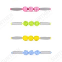 3-Balls Massage Stick Thorn Muscle Massage Roller Yoga Ball Fitness Fatigue Relaxion Tool