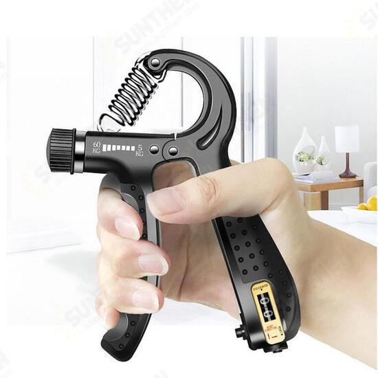 5-60kg Adjustable PP+TPR+Stainless Steel Spring Finger Trainer Counter Hand Gripper Strength Trainer Grip Fitness Equipment