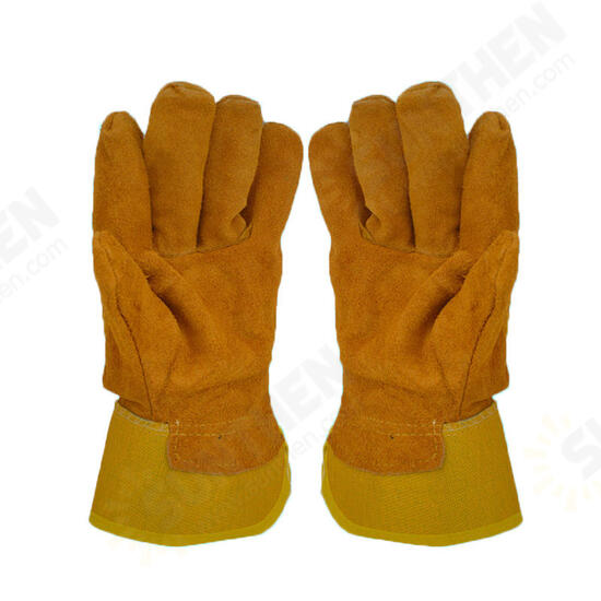 Leather Welding Gloves Wearproof Cut-Resistant Anti-stab Security Protection Fitness