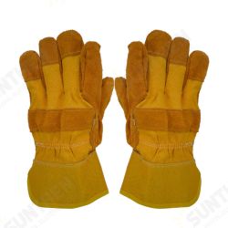 Leather Welding Gloves Wearproof Cut-Resistant Anti-stab Security Protection Fitness