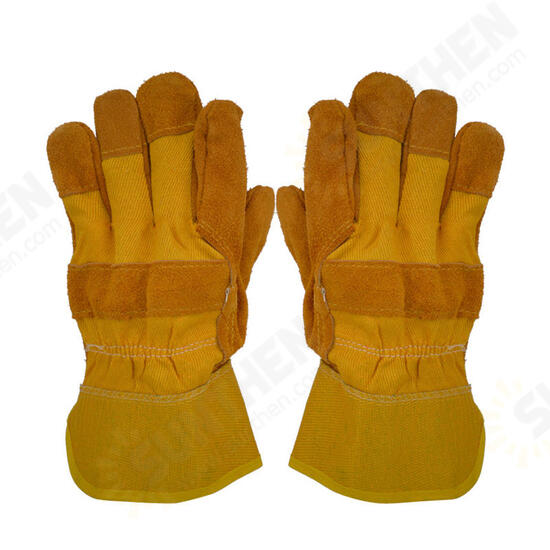 Leather Welding Gloves Wearproof Cut-Resistant Anti-stab Security Protection Fitness