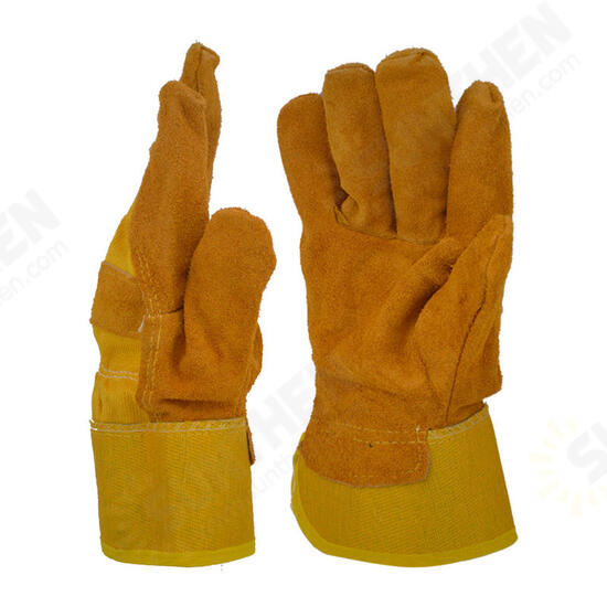 Leather Welding Gloves Wearproof Cut-Resistant Anti-stab Security Protection Fitness