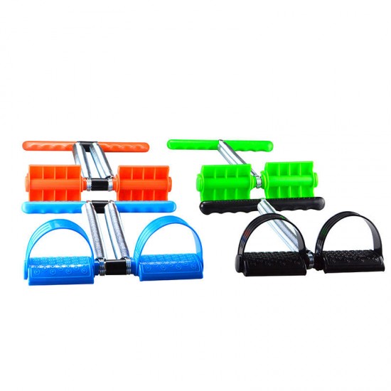 Single/Double Spring Resistance Bands Elastic Pedals Fitness Exerciser Yoga Abdominal Puller