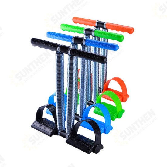 Single/Double Spring Resistance Bands Elastic Pedals Fitness Exerciser Yoga Abdominal Puller