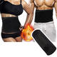 Sports Fitness Body Shaping Waist Belt Elastic Pressure Straining Waist Support - Black