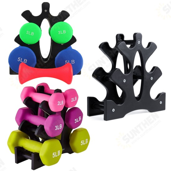 Plastic Dumbbell Rack Compact Dumbbell Holder Tree Stand Support Bracket