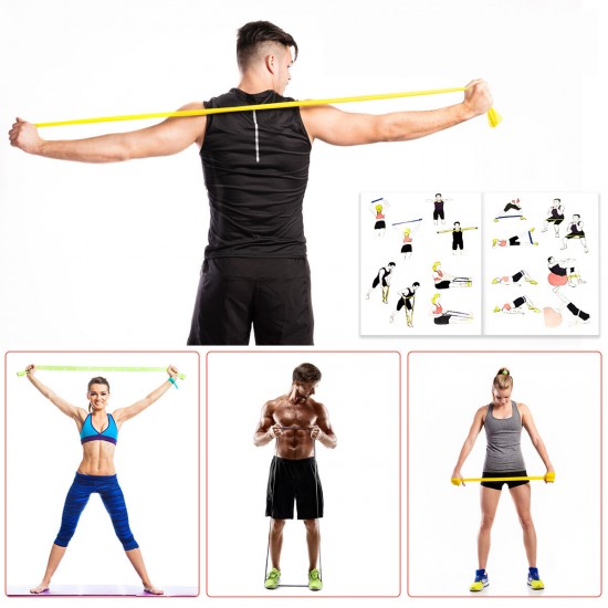 Resistance Bands Set 150lbs Sport Elastic Band Expander Rubber Bands with Door Anchor Wrist Braces Legs Ankle Straps Core Sliders Storage Bag for Fitness