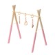 Wood Baby Stand Play Toy Nursery Fun Hanging Toys Mobile Wood Rack Activity Gym