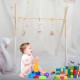 Wood Baby Stand Play Toy Nursery Fun Hanging Toys Mobile Wood Rack Activity Gym