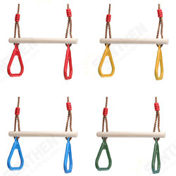 Wooden Hand Rings Climbing Swing Seat Toy Outdoor Sports Fitness Children Supplies Disc Monkey Kids Garden Accessories Toys Gift Wooden Hand Rings Climbing Swing Seat Toy Outdoor Sports Fitness Children Supplies Disc Monkey Kids Garden Accessories Toys Gift