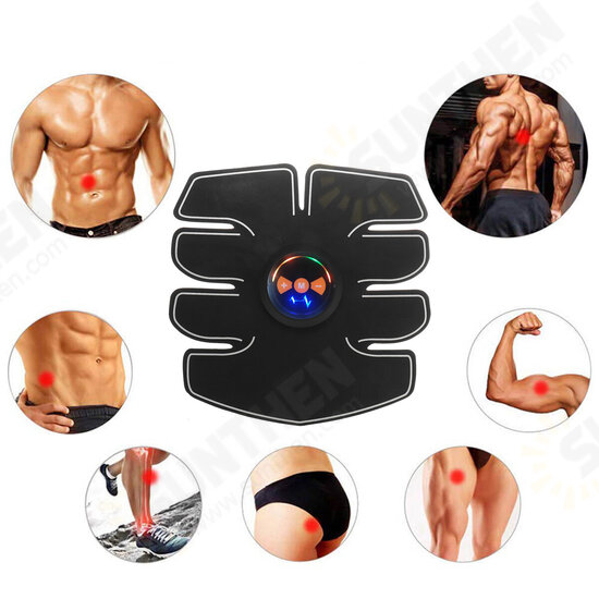 1 Set Abdominal Muscle Trainer Massage Stimulator Ab Wireless Vibration Body Slimming Fat Burning Fitness Machine