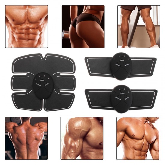 6 Modes Smart Abdominal Muscle Trainer Abdomen Arm Shoulder Strength Fitness Exercise Tool ABS Stimulator
