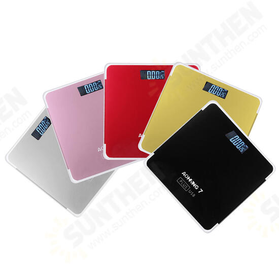 7 Plus USB Version 180kg LCD Electronic Digital Tempered Glass Body Weight Scale 7 Plus USB Version 180kg LCD Electronic Digital Tempered Glass Body Weight Scale