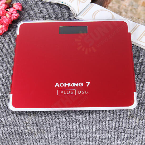 7 Plus USB Version 180kg LCD Electronic Digital Tempered Glass Body Weight Scale