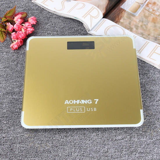 7 Plus USB Version 180kg LCD Electronic Digital Tempered Glass Body Weight Scale