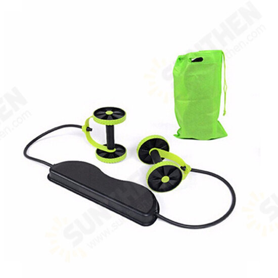 Abs Exercise Wheels Roller Stretch Elastic Abdominal Pull Rope Abdominal Muscle Trainer Home Fitness Equipment