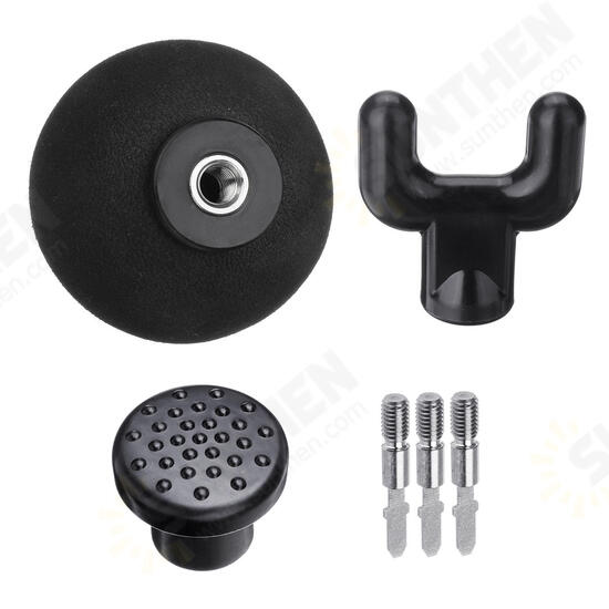 Black Professional Muscle Body Massager Replace Heads For Therapy Fascia Relief Pains Relax Electric Massager Black Professional Muscle Body Massager Replace Heads For Therapy Fascia Relief Pains Relax Electric Massager