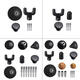 Black Professional Muscle Body Massager Replace Heads For Therapy Fascia Relief Pains Relax Electric Massager Black Professional Muscle Body Massager Replace Heads For Therapy Fascia Relief Pains Relax Electric Massager