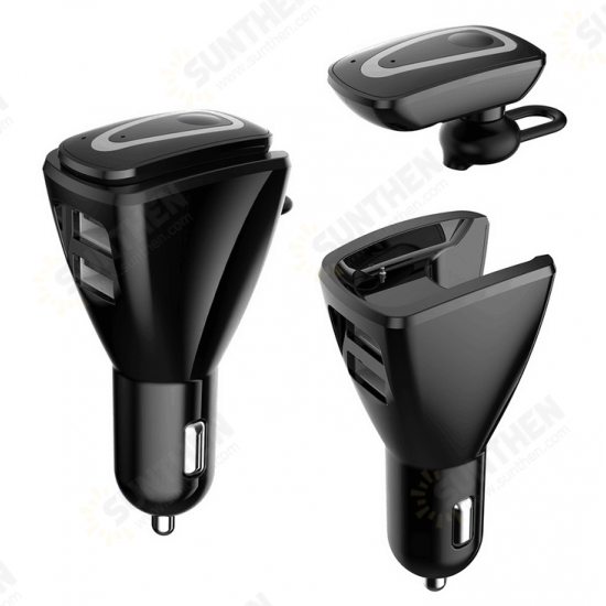 C2 Bluetooth Car Kit Handsfree Stereo Headset Dual USB In-ear Earbud Earphone C2 Bluetooth Car Kit Handsfree Stereo Headset Dual USB In-ear Earbud Earphone