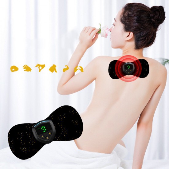 DG3 Electric Cervical Massager Patch Remote Control Vibration Muscle Relaxation Tool Massager Rechargeable Sport Fitness