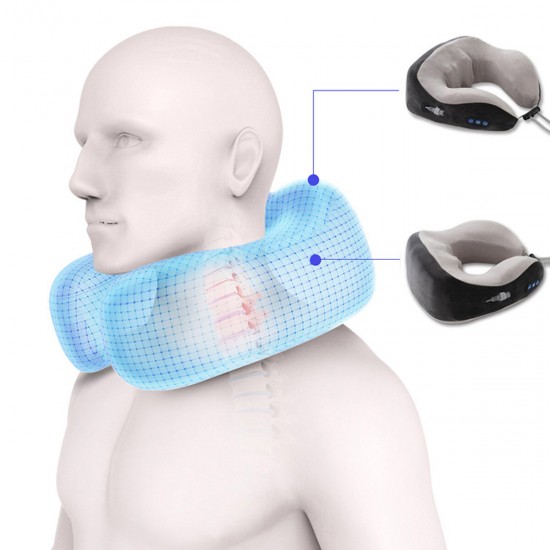 Electric U-Shaped Massager Pillow 4 Massage Heads Multifunctional Kneading Cervical Massage Pillow Intelligent Neck Protector