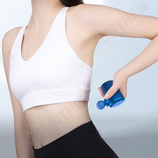 Mini Pocket Massage Guns LCD Display 4 Modes 12mm Deep Tissue Percussion Muscle Massager Fascia Guns Type-C Charging