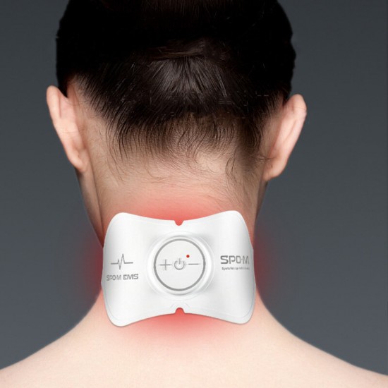 EMS Electric Neck Massager Multi-function 3 Modes 15 Gears Adjustable Mini Portable Massage Stickers Cervical Vertebra Physiotherapy Instrument