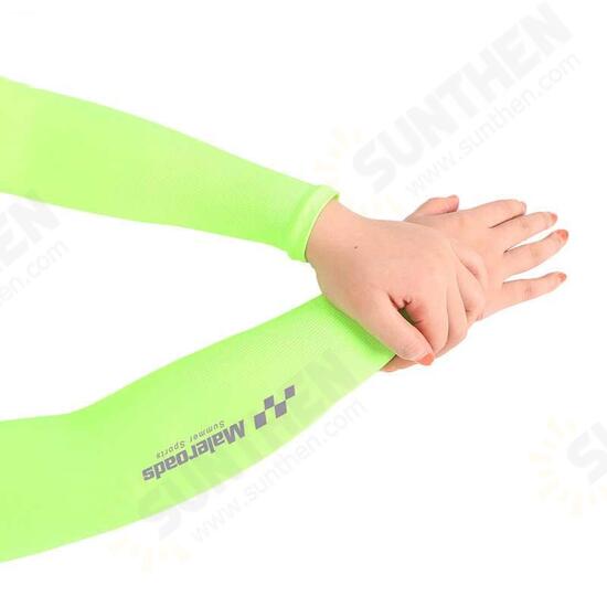 1 Pair Ice Sleeve Breathable Anti-mosquito Sunscreen Arm Sleeves Sports Cycling Running Fitness Protection Sleeves