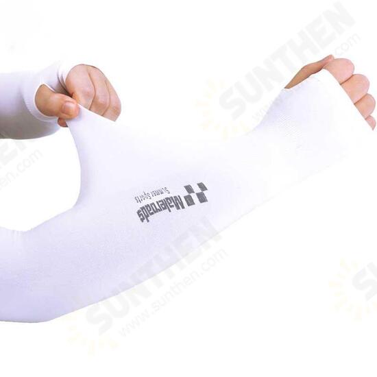 1 Pair Ice Sleeve Breathable Anti-mosquito Sunscreen Arm Sleeves Sports Cycling Running Fitness Protection Sleeves