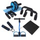 8PCS Abdominal Training Set Non-slip AB Wheel Roller Resistance Band Jump Rope Fitness Gym Exercise Tools