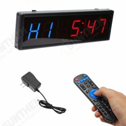 Gym Timer 6 Mode 1.5 Inch LED Interval Timer Digital Ultra-Clear with Remote Count Down/Up Wall Clock Stopwatch Fitness Timer for Home Gym Timer 6 Mode 1.5 Inch LED Interval Timer Digital Ultra-Clear with Remote Count Down/Up Wall Clock Stopwatch Fitness Timer for Home
