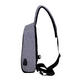 Men External USB Charging Multi-Function Sling Bag Water Repellent Anti Theft Bag for Ipad