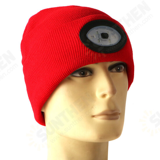 Sports Running 6 LED Beanie Knit Hat Rechargeable Cap Light Camping Climbing Lamp