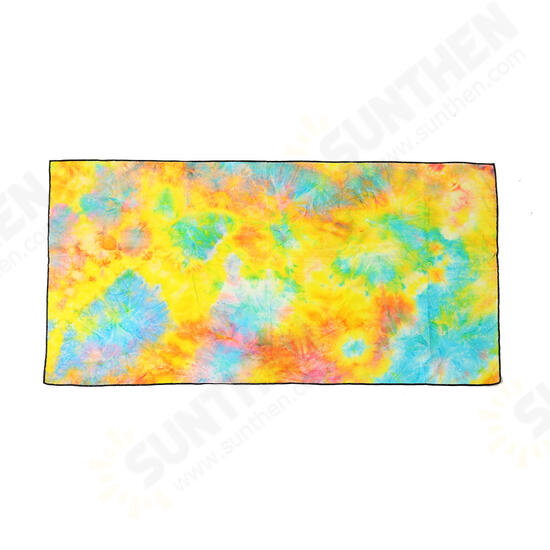 Tie- dyed Sports Towel Quick-dry Soft Lightweight Outdoor Sports Fitness Running Towel