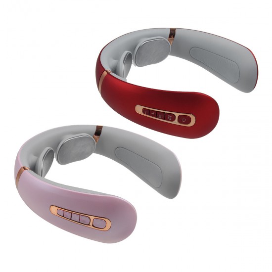 USB Electric Heating Pulse Neck Massager Magnetic Pulse Therapy Relax Vertebra Treatment