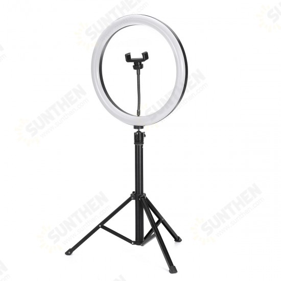 1 Set Flash LED Fill Light Desktop Live Removable Tripod Stand Phone Clip Holder