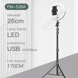 10 Inch Selfie Ring Light With Tripod Stand Dimmable Camera Phone Holder 26CM Ring Lamp for Youtube Vlog Live Streaming 10 Inch Selfie Ring Light With Tripod Stand Dimmable Camera Phone Holder 26CM Ring Lamp for Youtube Vlog Live Streaming