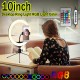 10inch LED Ring Fill Light 3Modes of Color Temperature Colorful RGB Live Broadcast Desktop Phone Holder Tripod Stand Selfie for YouTube Tiktok Vlog