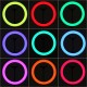 10inch LED Ring Fill Light 3Modes of Color Temperature Colorful RGB Live Broadcast Desktop Phone Holder Tripod Stand Selfie for YouTube Tiktok Vlog