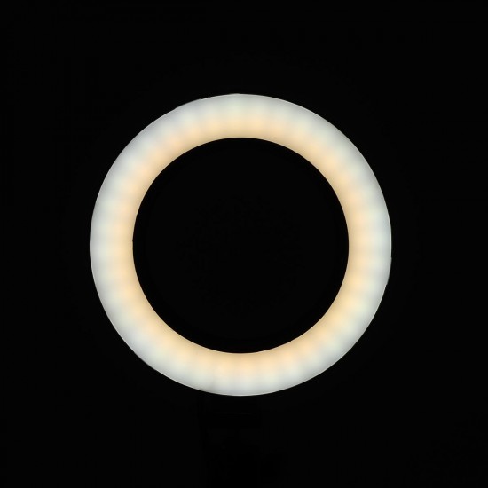 10 inch LED Ring Light Fill Light For Makeup Streaming Selfie Beauty Photography B Makeup Mirror Light-Dark Wood Color