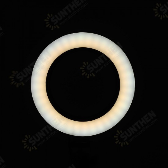 10 inch LED Ring Light Fill Light For Makeup Streaming Selfie Beauty Photography B Makeup Mirror Light-Dark Wood Color