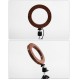 10 inch LED Ring Light Fill Light For Makeup Streaming Selfie Beauty Photography B Makeup Mirror Light-Dark Wood Color