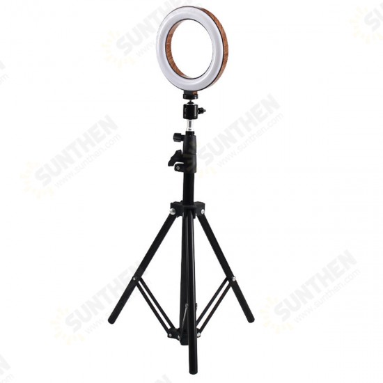 10 inch LED Ring Light Fill Light For Makeup Streaming Selfie Beauty Photography B Makeup Mirror Light-Dark Wood Color