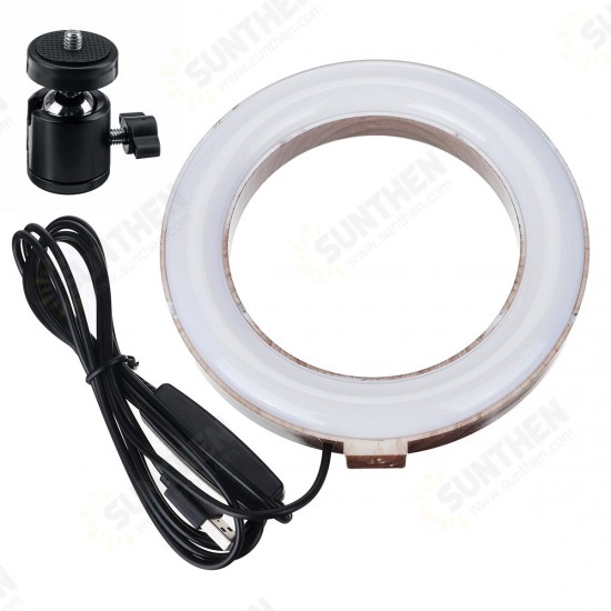 10 inch LED Ring Light Fill Light For Makeup Streaming Selfie Beauty Photography B Makeup Mirror Light-Dark Wood Color