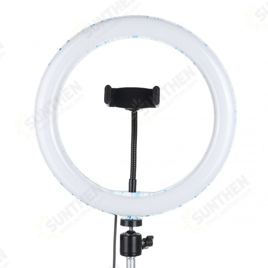 10 inch Portable Stepless Adjustable LED Ring Full Light Makeup Mirror Light Photography Lighting Selfie Ring Lamp with Phone Holder