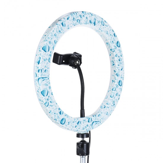 10 inch Portable Stepless Adjustable LED Ring Full Light Makeup Mirror Light Photography Lighting Selfie Ring Lamp with Phone Holder